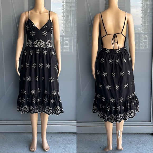 Zara Dresses & Skirts - Zara Embroidered Backless Dress